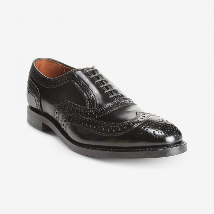 Allen Edmonds Cambridge Shell Cordovan Wingtip Dress Shoe Black Cordovan R14Zsdhj - Click Image to Close