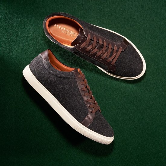 Allen Edmonds Courtside Wool Sneaker? Charcoal Wool/Mahogany HVshys07