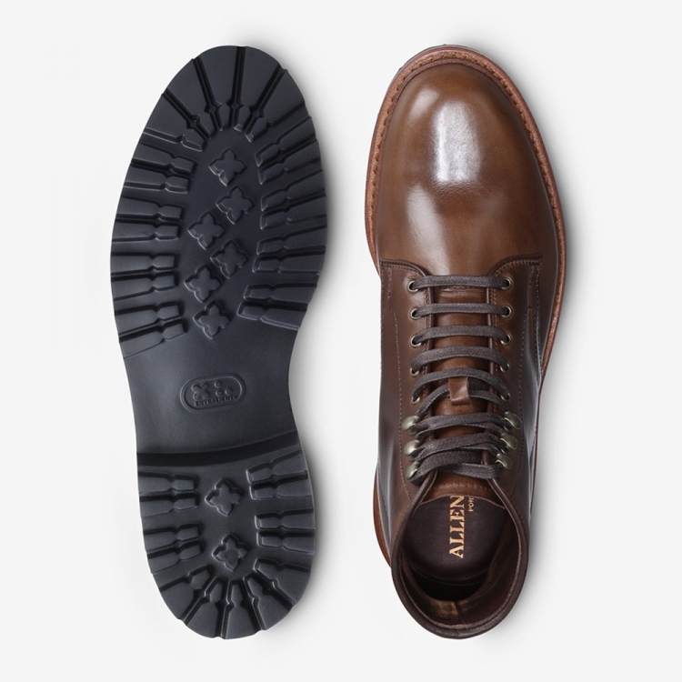 Allen Edmonds Higgins Mill Boot with Lug Sole Natural Brown Leather sVReATGA - Click Image to Close