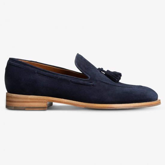 Allen Edmonds Lucca Tassel Loafer Navy snw97H5d