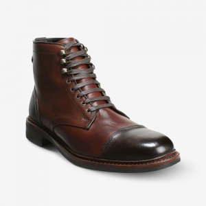 Allen Edmonds Landon Cap-toe Boot Chili / Brown 4wVufATK