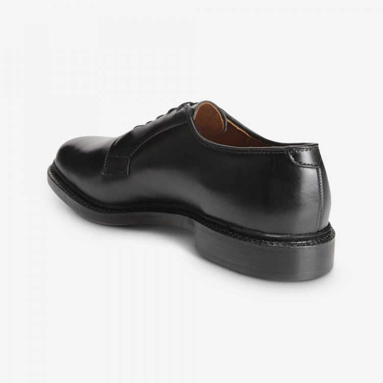 Allen Edmonds Leeds Plain-toe Blucher Dress Shoe Black ufl65uPA - Click Image to Close