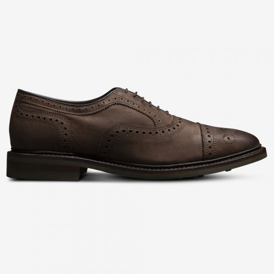 Allen Edmonds Strandmok Cap-toe Oxford with Dainite Rubber Sole Brown Nubuck YvA8EAC8