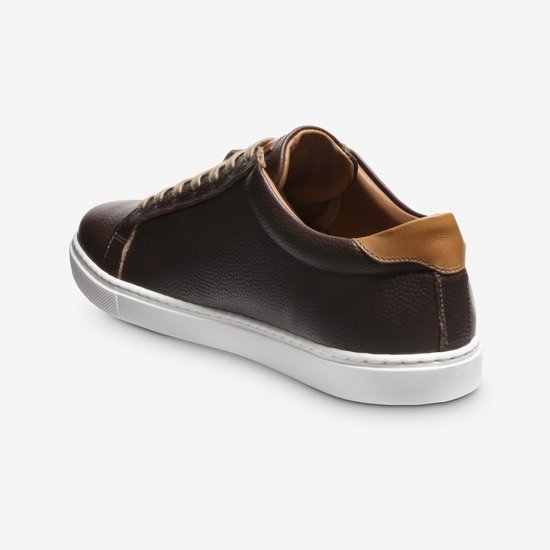 Allen Edmonds Courtside Football Grain Sneaker Brown HhH0ihYW