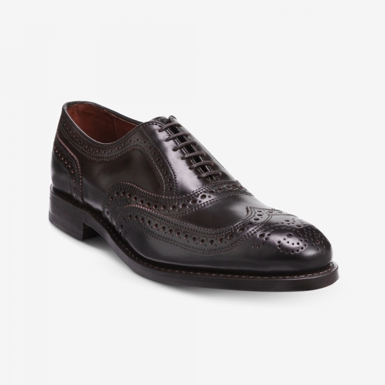 Allen Edmonds Cambridge Shell Cordovan Wingtip Dress Shoe Brown xDClxtCg - Click Image to Close