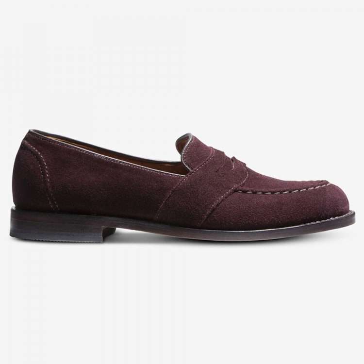 Allen Edmonds Randolph Penny Loafer Burgundy Suede s2TFWxWW - Click Image to Close