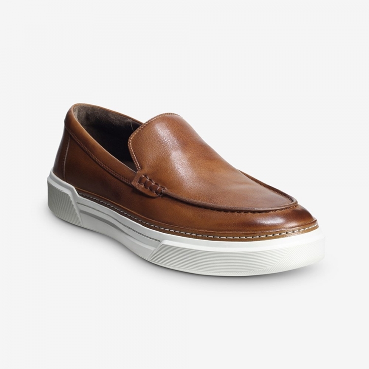 Allen Edmonds Burke Venetian Slip-on Sneaker Tan l3zRFWga - Click Image to Close