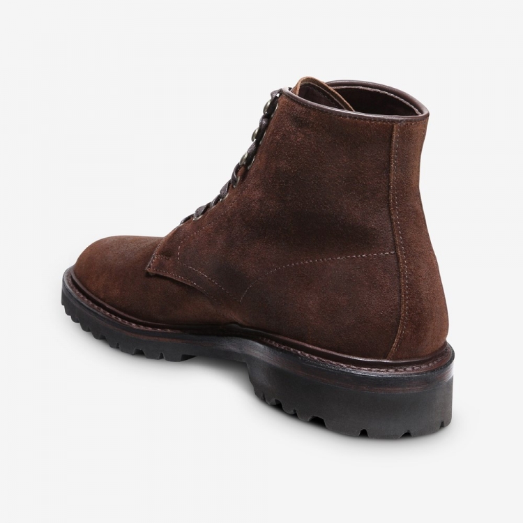 Allen Edmonds Higgins Mill Boot with Lug Sole Snuff Brown Suede vJhvonWN - Click Image to Close