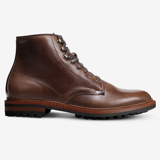 Allen Edmonds Higgins Mill Boot with Lug Sole Natural Brown Leather sVReATGA