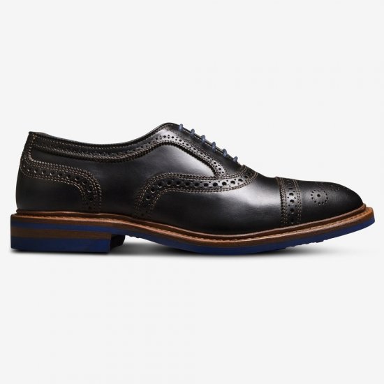 Allen Edmonds Strandmok Cap-toe Oxford with Dainite Rubber Sole Black xefKqREi