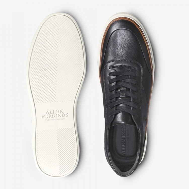 Allen Edmonds Burke Lace-up Sneaker Black Flbppjh2 - Click Image to Close