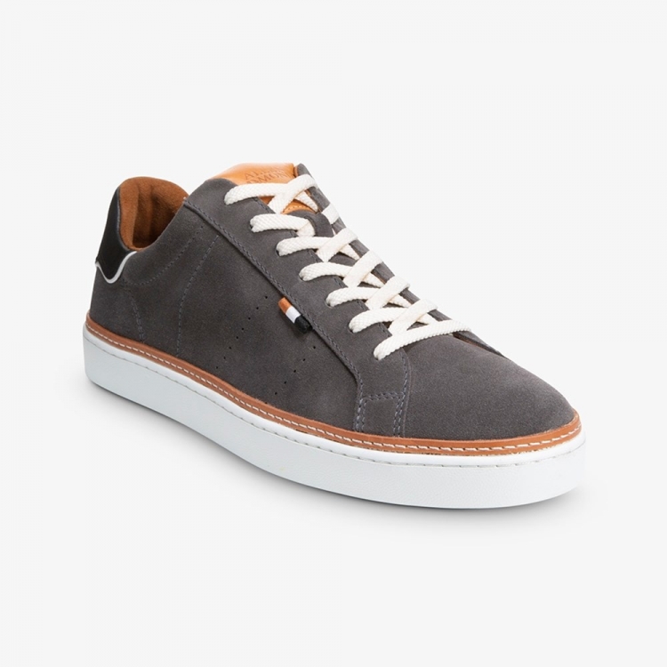 Allen Edmonds Alpha Lace-up Sneaker Dark Grey Suede wBWfJ9Pe - Click Image to Close