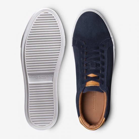 Allen Edmonds Courtside Suede Sneaker Navy Suede AlgUWOWI