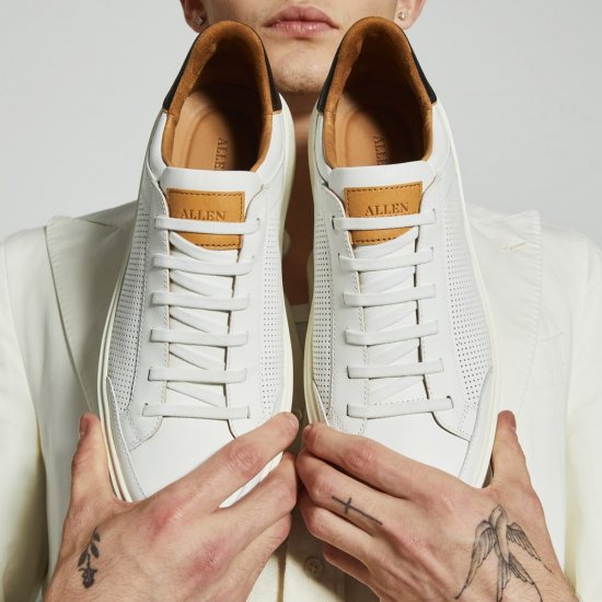 Allen Edmonds Oliver Slip-on Stretch-lace Sneaker White Leather yQhOTVba