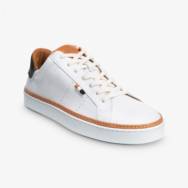 Allen Edmonds Alpha Lace-up Sneaker White 3wCVVpcY - Click Image to Close