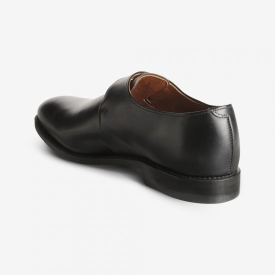 Allen Edmonds Plymouth Single Monk Strap Dress Shoe Black poxCMZPO