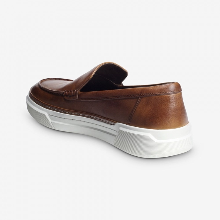 Allen Edmonds Burke Venetian Slip-on Sneaker Tan l3zRFWga - Click Image to Close