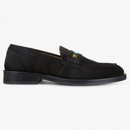 Allen Edmonds Bolama Suede Penny Loafer by Armando Cabral Black K1l3XUt9