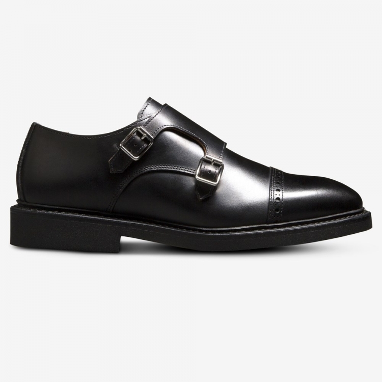 Allen Edmonds Charles Double Monk Strap Black Leather YUMt9SOy - Click Image to Close