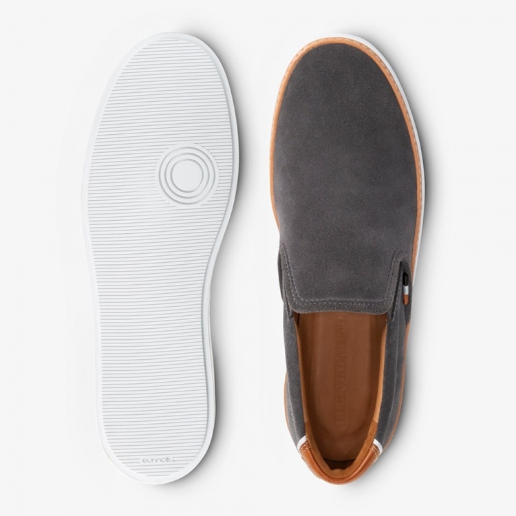 Allen Edmonds Alpha Suede Slip-on Sneaker Magnet Grey wBu7smVC - Click Image to Close