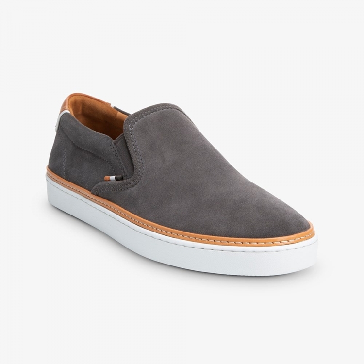 Allen Edmonds Alpha Suede Slip-on Sneaker Magnet Grey wBu7smVC - Click Image to Close