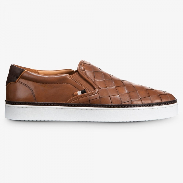 Allen Edmonds Alpha Woven Slip-on Sneaker Tan n4o41oSY - Click Image to Close
