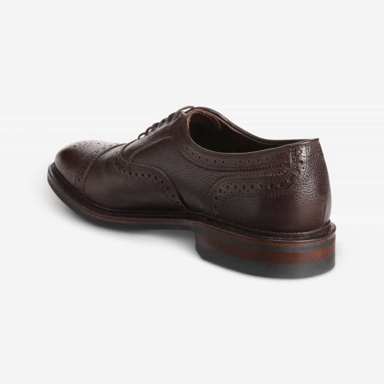 Allen Edmonds Strandmok Weatherproof Oxford with Dainite Rubber Sole Brown Grain jvOsAbP9