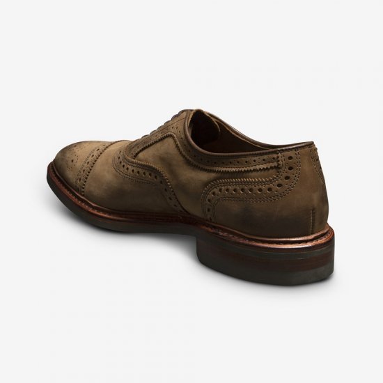 Allen Edmonds Strandmok Cap-toe Oxford with Dainite Rubber Sole Tan Nubuck KWjmfXqE