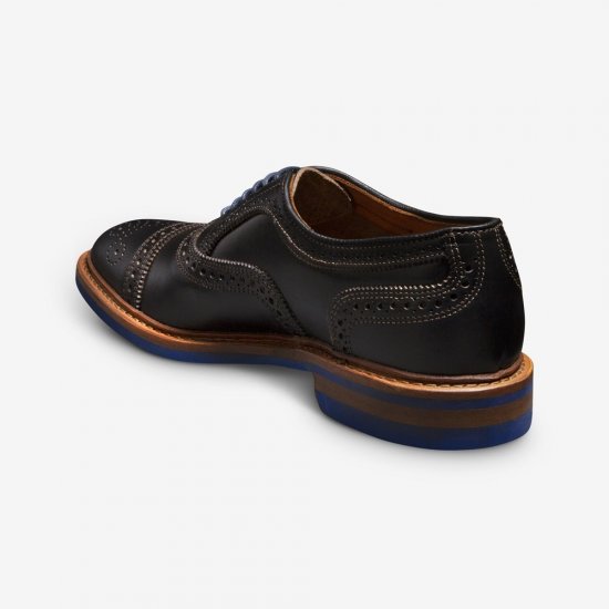 Allen Edmonds Strandmok Cap-toe Oxford with Dainite Rubber Sole Black xefKqREi