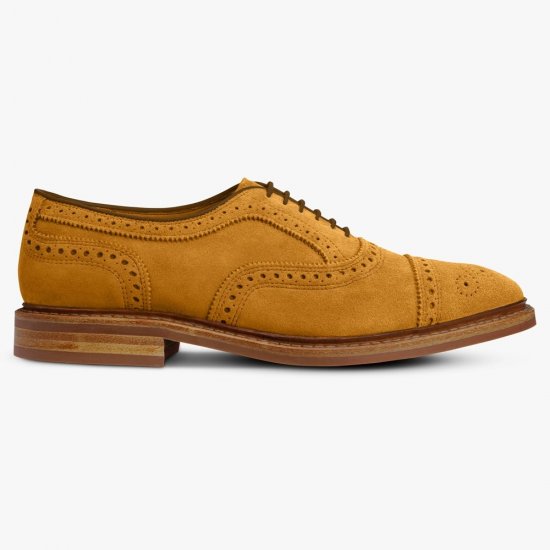 Allen Edmonds Strandmok Cap-toe Oxford with Dainite Rubber Sole Turmeric Suede prpHAkwu