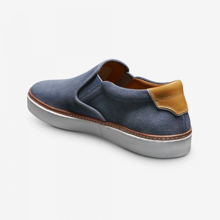 Allen Edmonds Alpha Suede Slip-on Sneaker Denim Suede 1EJ2GMv4 - Click Image to Close
