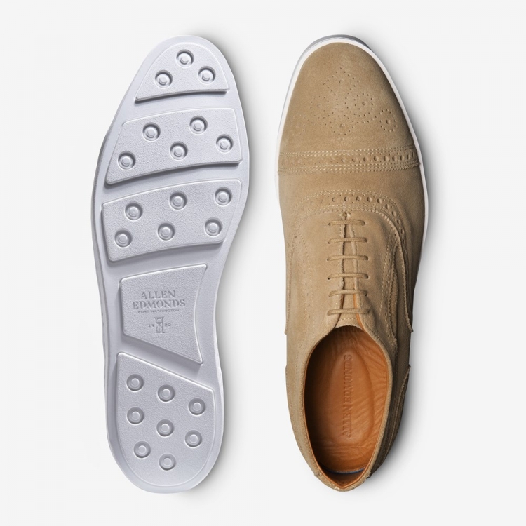 Allen Edmonds Strand Suede Oxford Sneaker? Bone ubKDWrCN - Click Image to Close