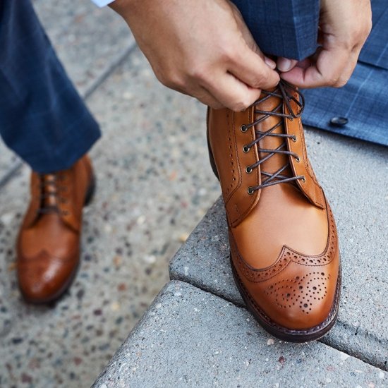 Allen Edmonds Dalton Wingtip Dress Boot? Walnut Brown GCfaXeR2