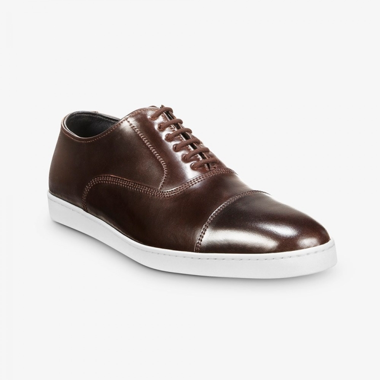 Allen Edmonds Park Avenue Shell Cordovan Oxford Dress Sneaker Brown OaEdNDWN - Click Image to Close