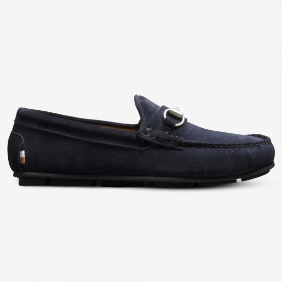 Allen Edmonds Sebastian Bit Driving Loafer Navy Sea Suede 1iaLarY2