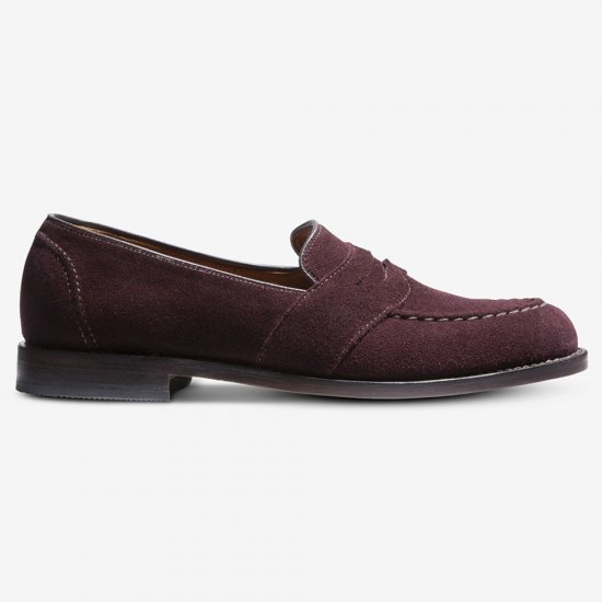 Allen Edmonds Randolph Penny Loafer Burgundy Suede s2TFWxWW