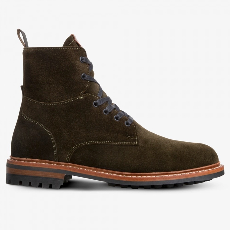 Allen Edmonds Chapman Suede Weatherproof Combat Boot? Green hsxC389p - Click Image to Close