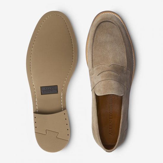 Allen Edmonds Newton Penny Loafer Taupe Suede EGkTVtFA