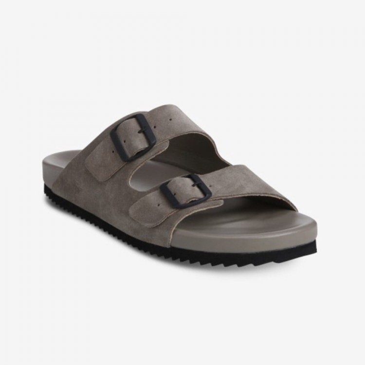 Allen Edmonds Sparrow Suede Sandal Grey ZMAScMKO - Click Image to Close