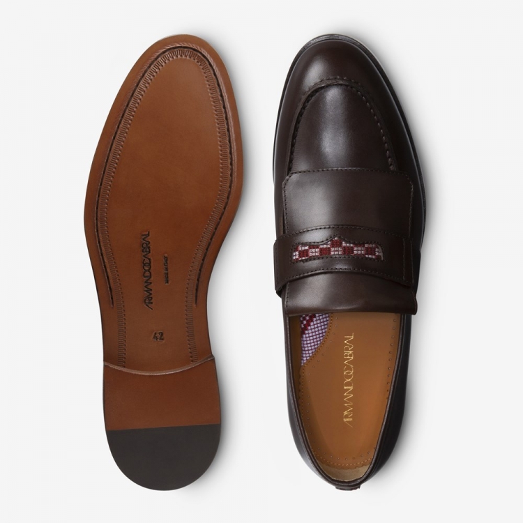 Allen Edmonds Bissau Dress Loafer by Armando Cabral COGNAC ZN4g10SG - Click Image to Close