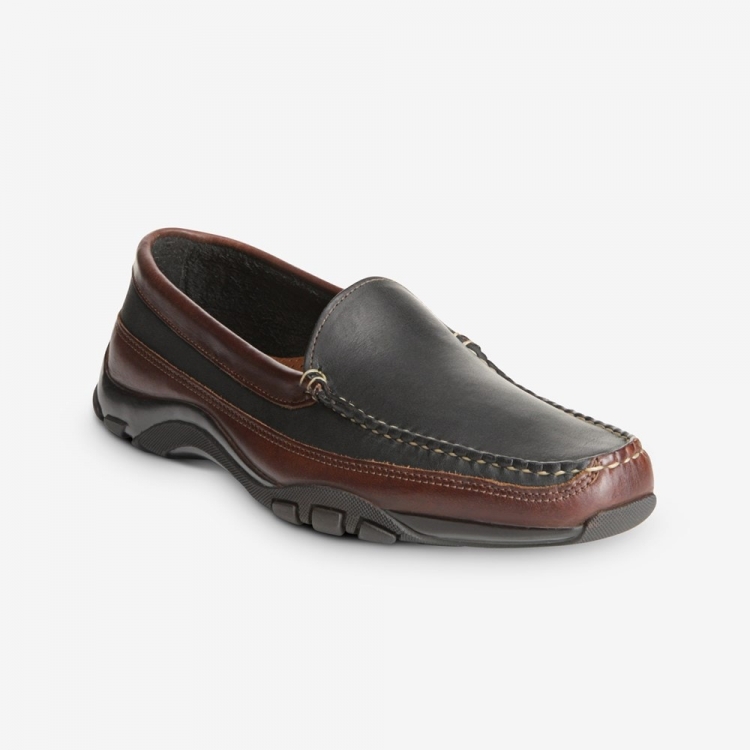 Allen Edmonds Boulder Venetian Driving Moccasin? Black with Brown Trim 0DvmGHXe - Click Image to Close