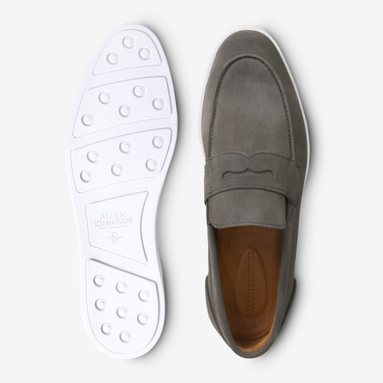 Allen Edmonds Randolph Slip-on Suede Sneaker Grey Suede PquvzIRX - Click Image to Close