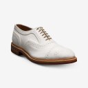 Allen Edmonds Strandmok Cap-toe Oxford with Dainite Rubber Sole White Suede aQztF3Rb