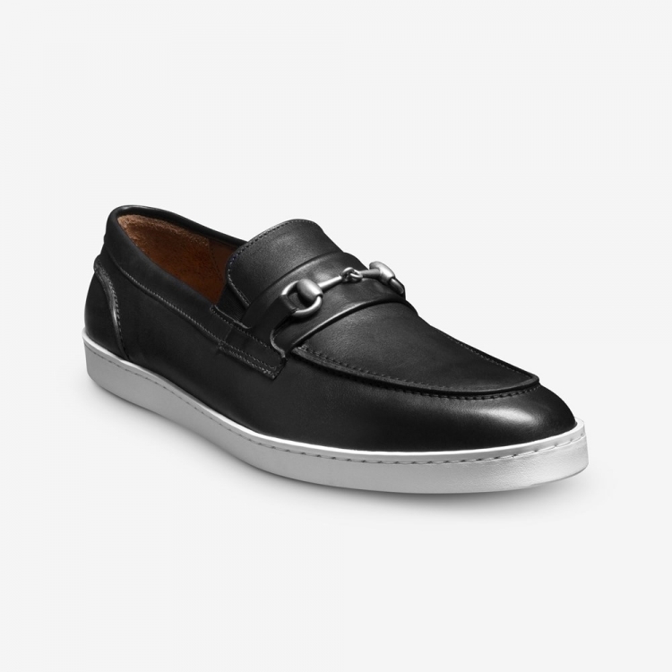 Allen Edmonds Randolph Bit Slip-on Sneaker Black Leather TYlKOZLT - Click Image to Close