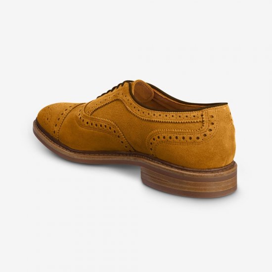 Allen Edmonds Strandmok Cap-toe Oxford with Dainite Rubber Sole Turmeric Suede prpHAkwu