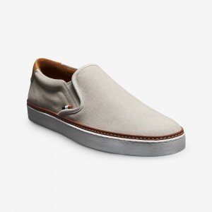 Allen Edmonds Alpha Suede Slip-on Sneaker Light Grey Suede SRv507rJ