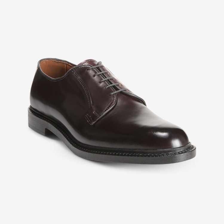 Allen Edmonds Leeds Shell Cordovan Derby Dress Shoe Burgundy Cordovan ulwgrYSO - Click Image to Close