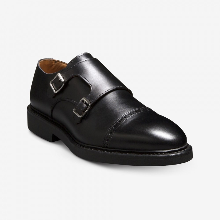 Allen Edmonds Charles Double Monk Strap Black Leather YUMt9SOy - Click Image to Close