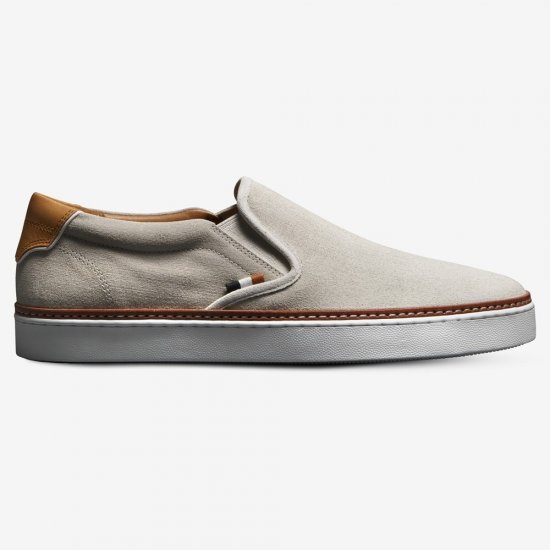 Allen Edmonds Alpha Suede Slip-on Sneaker Light Grey Suede SRv507rJ