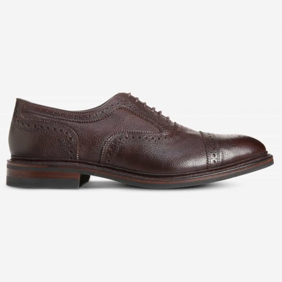 Allen Edmonds Strandmok Weatherproof Oxford with Dainite Rubber Sole Brown Grain jvOsAbP9